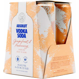 Absolut Vodka Soda Grapefruit & Rosemary 4pack